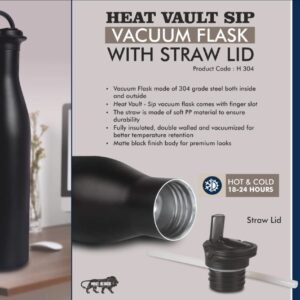 VACCUM FLASK WITH STRAW LID